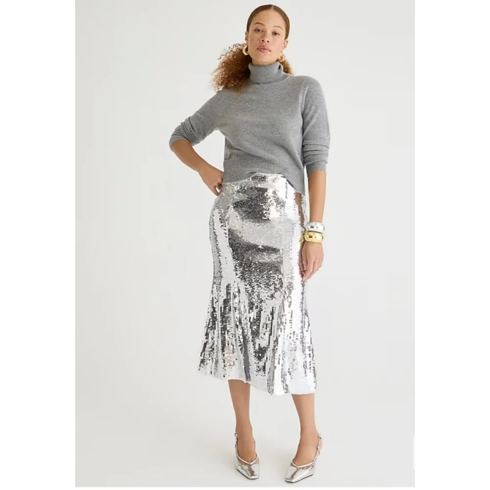 NWOT J.Crew Collection sequin slip skirt